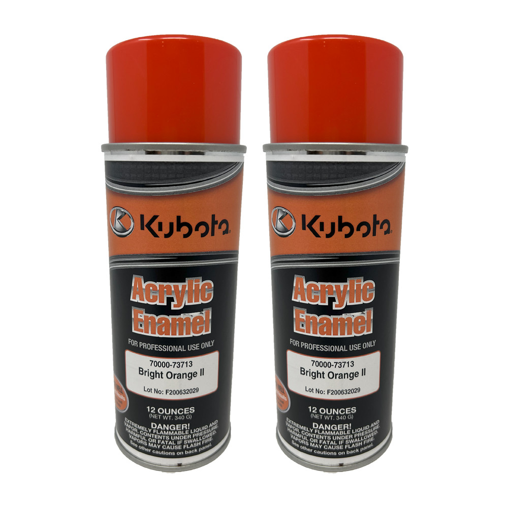 Two Pack Genuine OEM Kubota 70000-73713 Bright Orange II Touch Up Spray Paint Two Pack Genuine OEM Kubota 70000-73713 Bright Orange II Touch Up Spray Paint