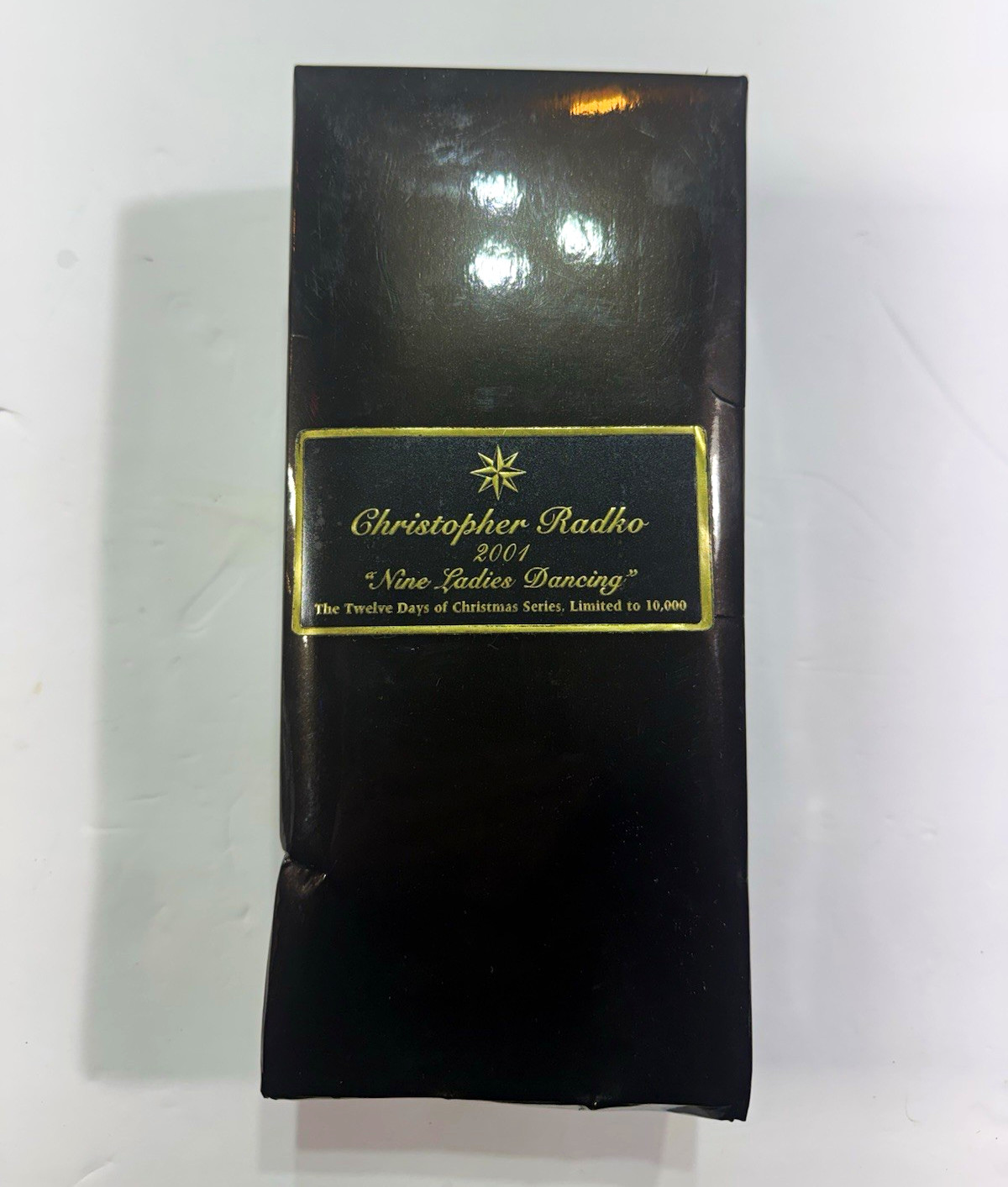 Vtg 2001 Christopher Radko Nine Ladies Dancing Glass Ornament With Box
