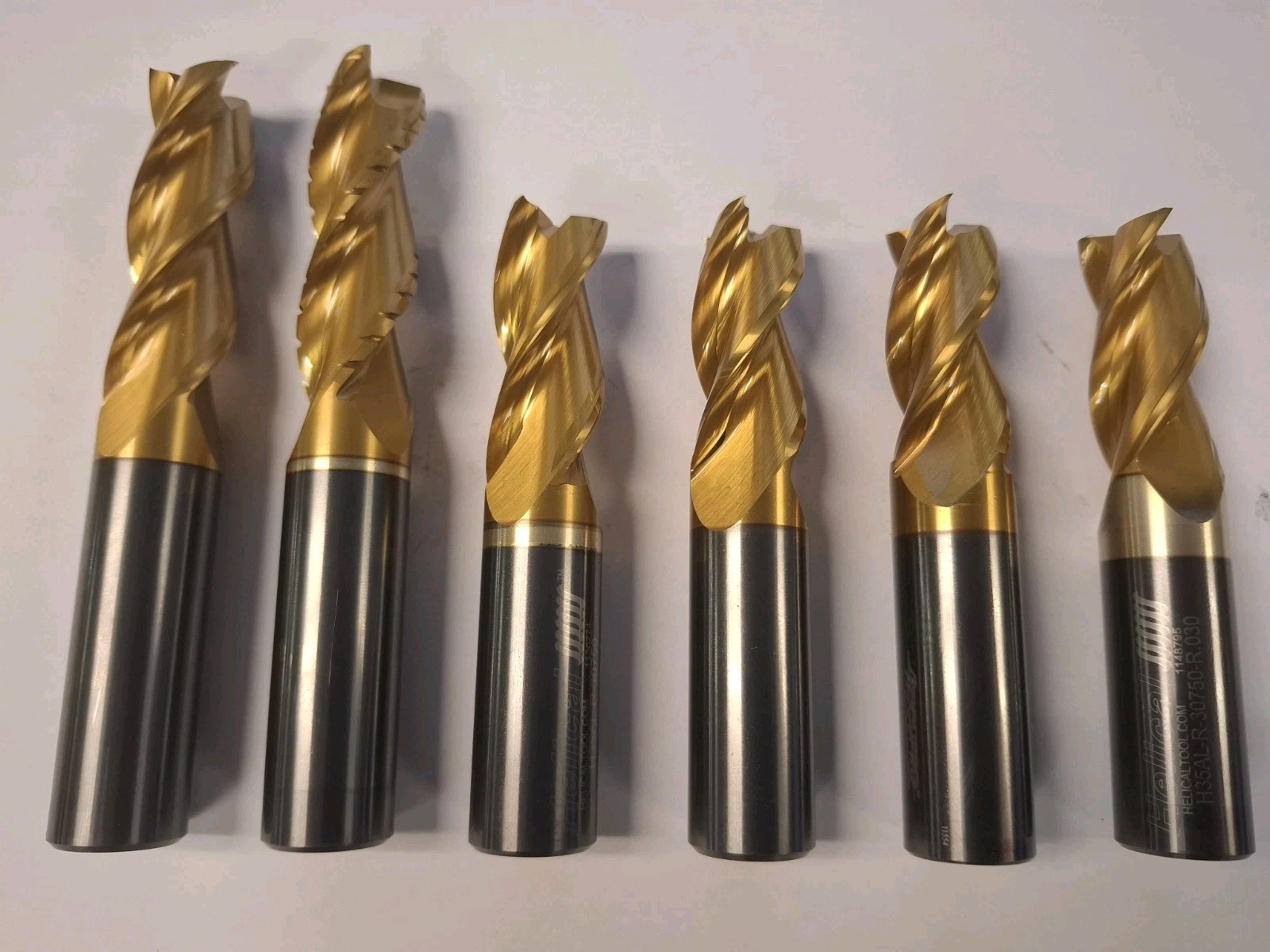 Carbide 3/4 Diameter 3 Flute Endmills 6 PCs CnC Sharpened & Coated 4.8LBs LotA Carbide 3/4 Diameter 3 Flute Endmills 6 PCs CnC Sharpened & Coated 4.8LBs LotA