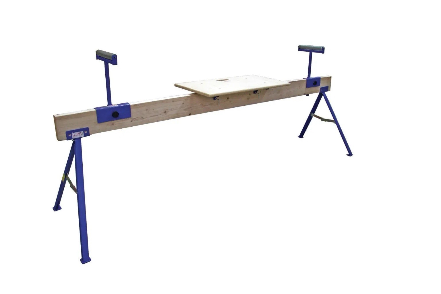 Vintage Trojan Workcenter TS-27 2 Rollers, Tabletop, & 2 Stands for Miter Saw Vintage Trojan Workcenter TS-27 2 Rollers, Tabletop, & 2 Stands for Miter Saw
