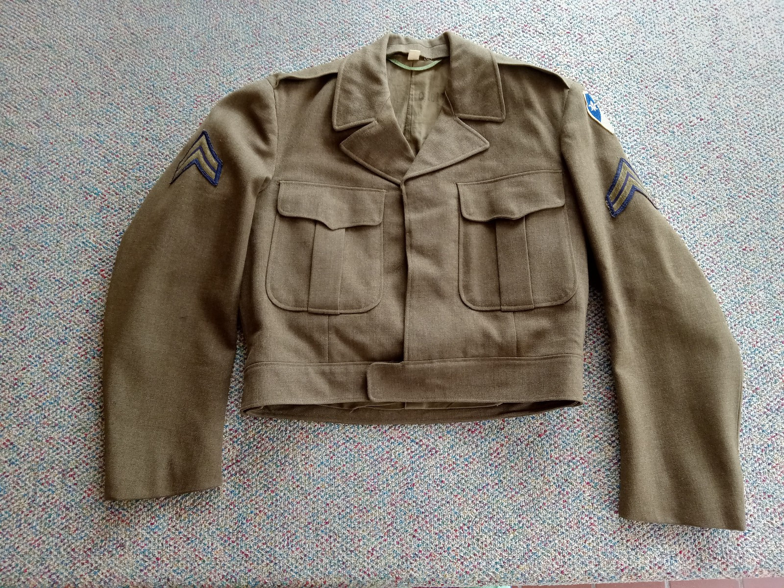Vtg WW2 US Army Ike Jacket Field Wool OD 1940s Size 38S Officer Corporal Coat Vtg WW2 US Army Ike Jacket Field Wool OD 1940s Size 38S Officer Corporal Coat