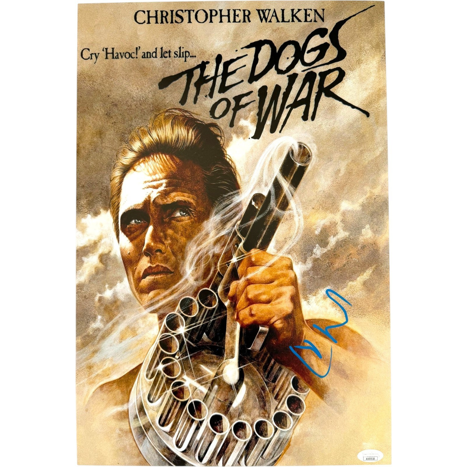 CHRISTOPHER WALKEN SIGNED THE DOGS OF WAR 12X18 MOVIE POSTER PHOTO JSA