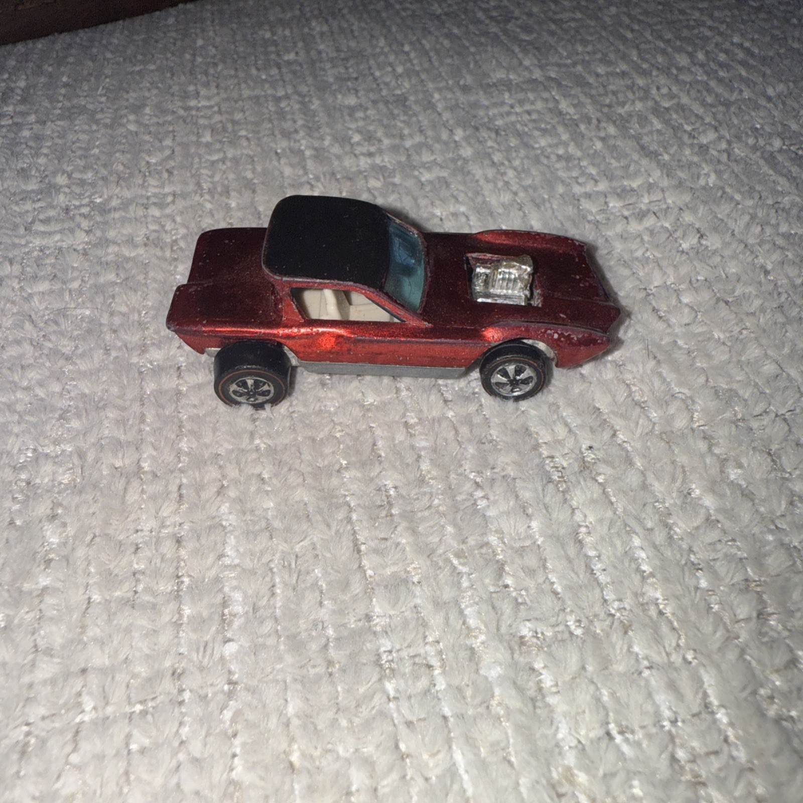 Vintage Hot Wheels Redline Python 1967 Red Black Roof Hong Kong Vintage Hot Wheels Redline Python 1967 Red Black Roof Hong Kong
