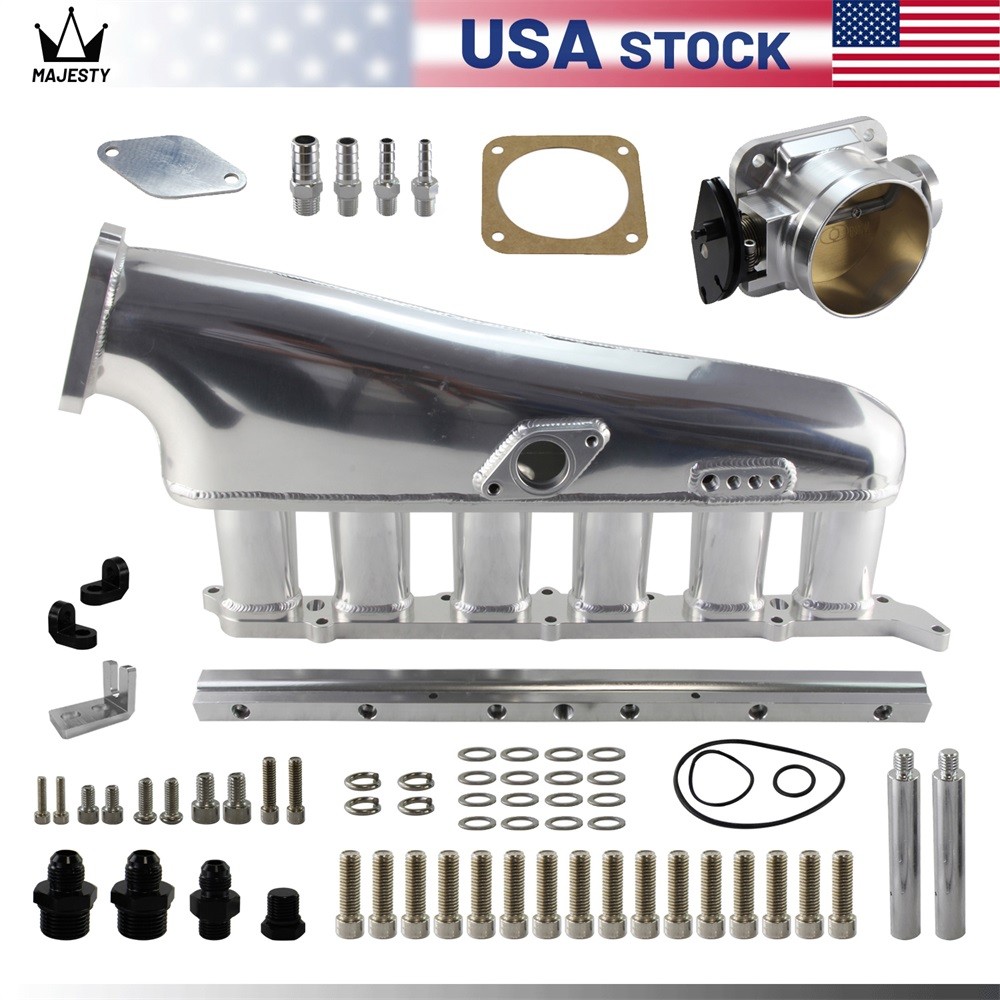 Intake Manifold Kit Throttle Body 90mm Fuel Rail For Toyota Supra IS300 2JZ-GE
