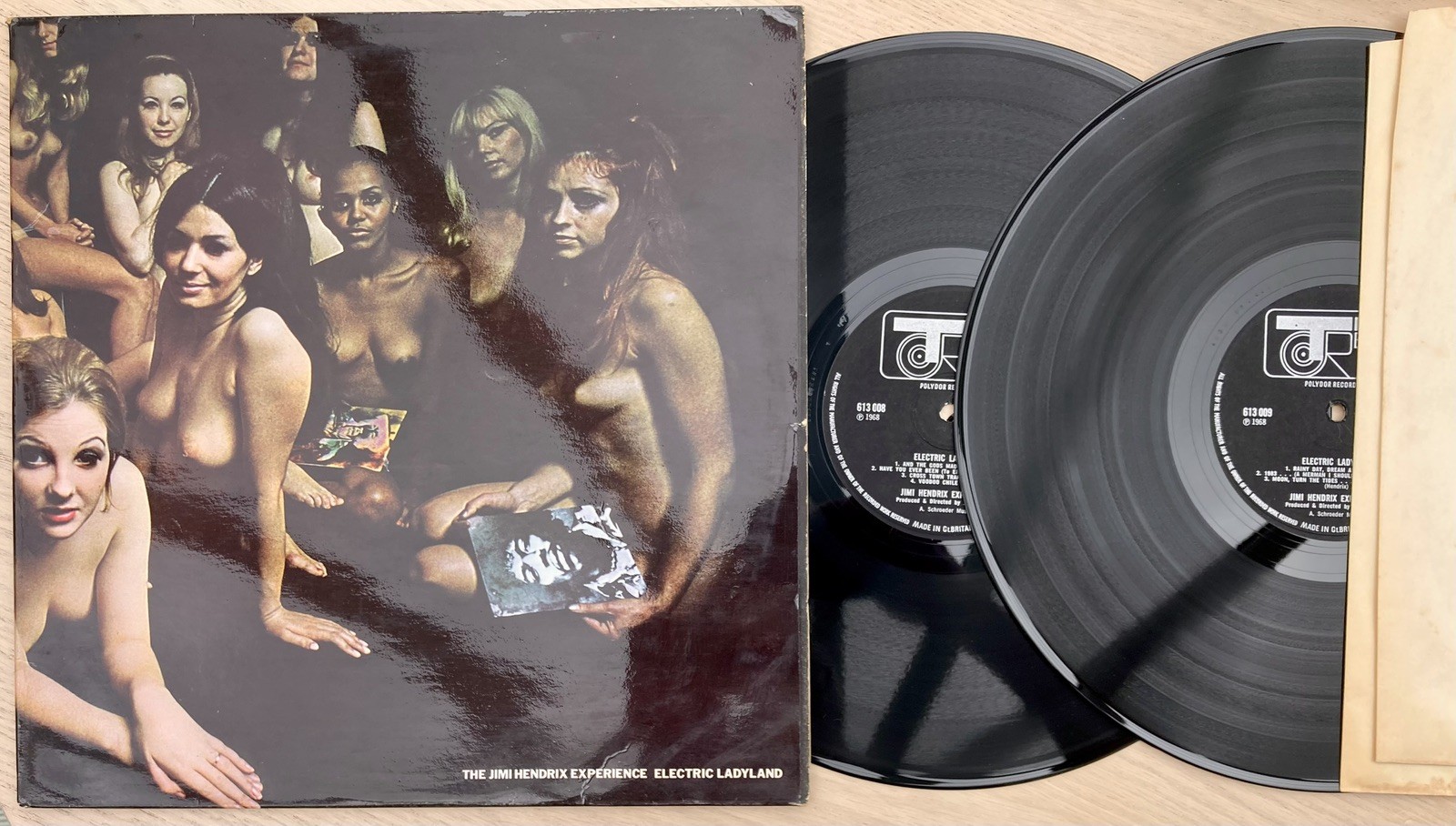 Jimi Hendrix Electric Ladyland RARE vinyl transition copy + sticker Track record