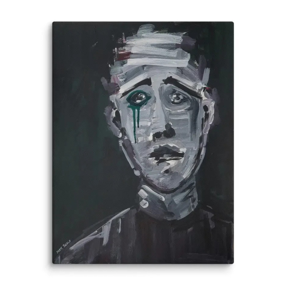 QUIET DEVASTATION. | Canvas PRINT of an Original Acrylic Painting by Matt Scalf