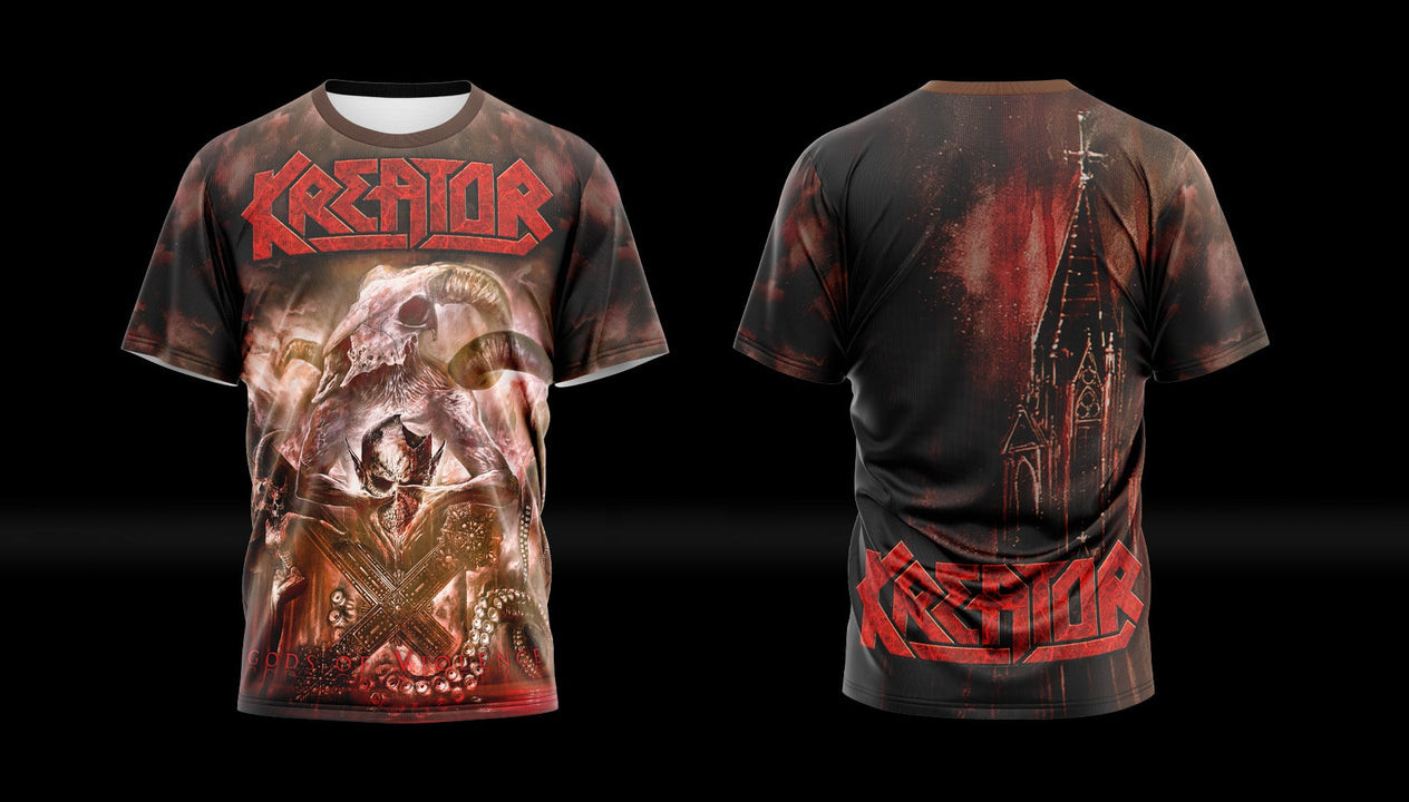 Kreator Gods Of Violence All Over Print 3D S-5XL Shirt For Men and Women MM068