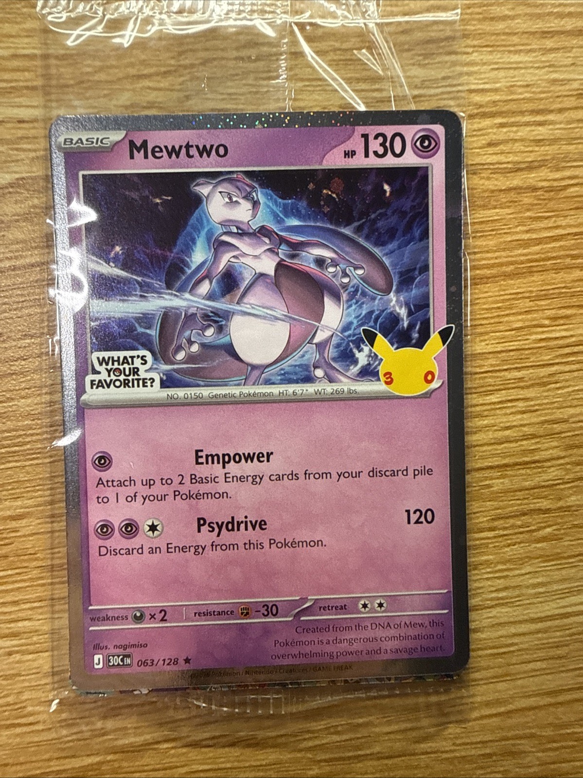 Target Mewtwo Pokemon Promo Family Event 30th Anniversary IN HAND 002 Target Mewtwo Pokemon Promo Family Event 30th Anniversary IN HAND 002