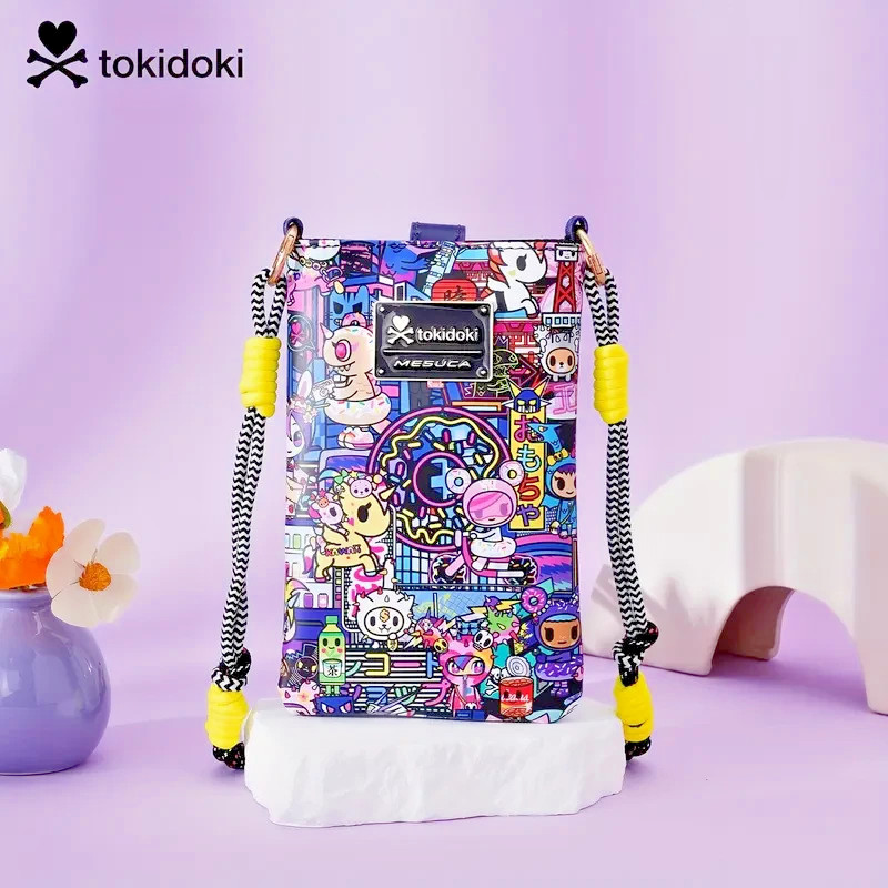 tokidoki Midnight Metropolis Crossbody Bag Colorful Neon AOP Phone Sling Bag