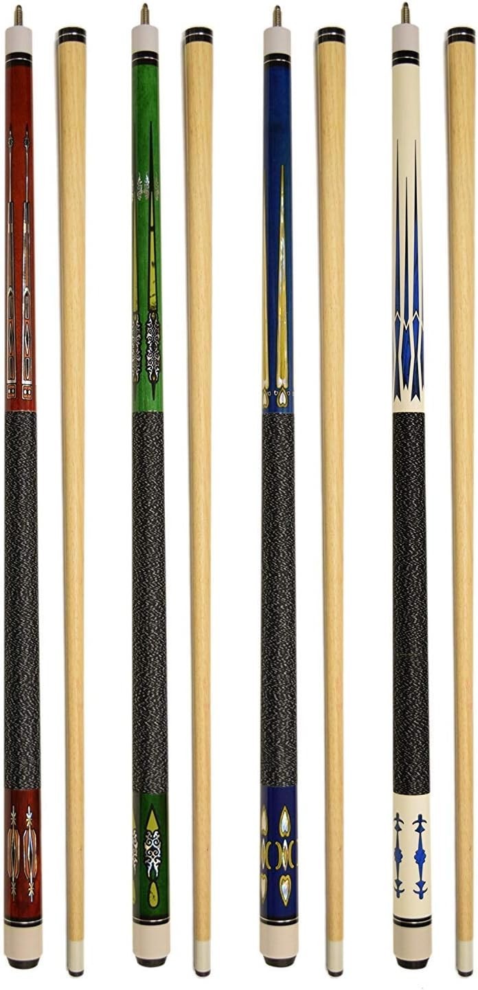 Set of 4 Pool Cues New 58\