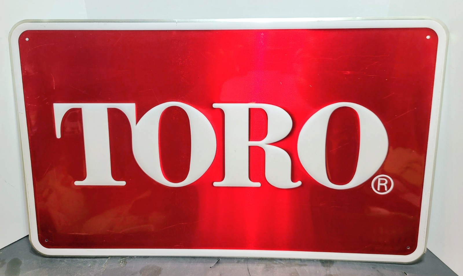Vintage TORO Lawn Mowers Dealer Embossed Metal Dealer Large Sign 30