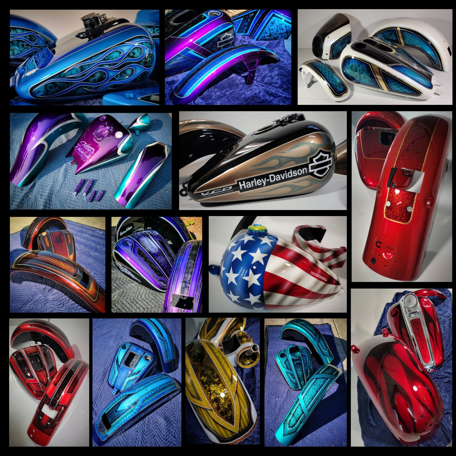 Custom Motorcycle Paint Deposit (25%) Harley-Davidson Triumph Tanks & Fenders