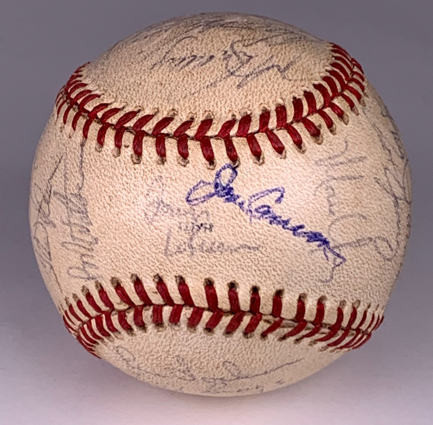 1988 Oakland Athletics World Series Game Used Team Signed Baseball LOA 26977
