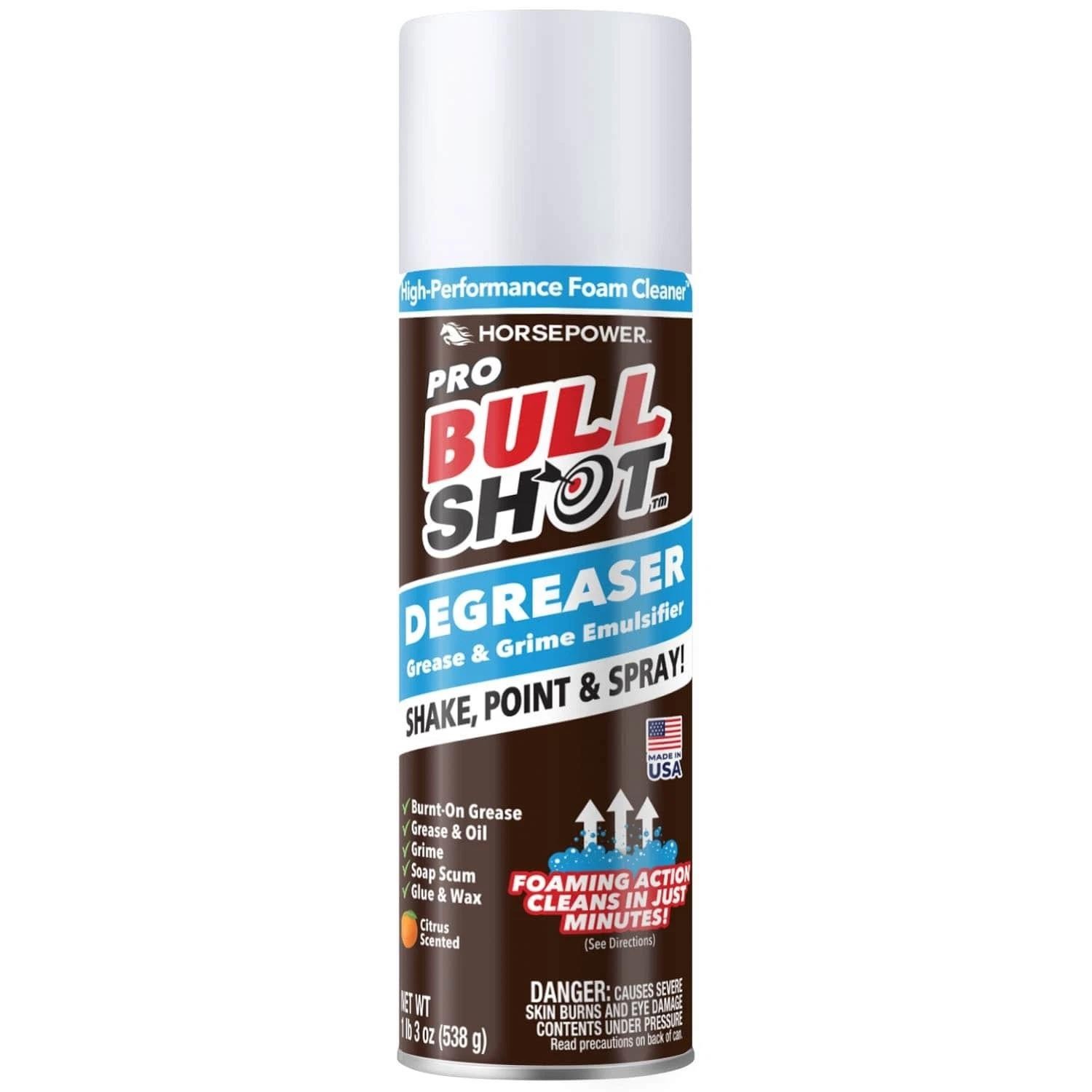Bull Shot Degreaser Pro Foaming Grime Remover Spray Made in USA........ Bull Shot Degreaser Pro Foaming Grime Remover Spray Made in USA........