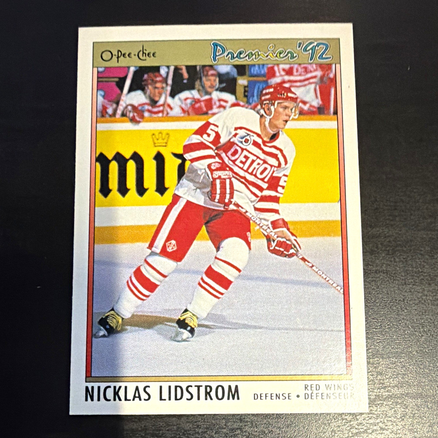 O-Pee-Chee 1991-92 O-Pee-Chee Premier Nicklas Lidstrom Red Wings #117 (RC, Base)