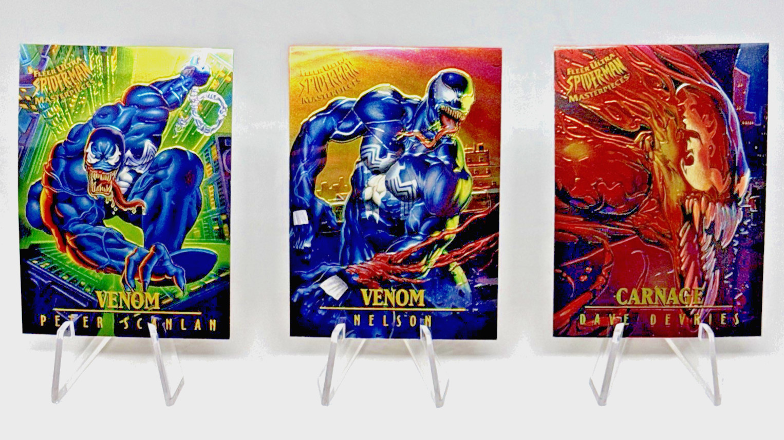 1995 Fleer Ultra Spider-Man Masterpieces 3 Card Lot Venom & Carnage