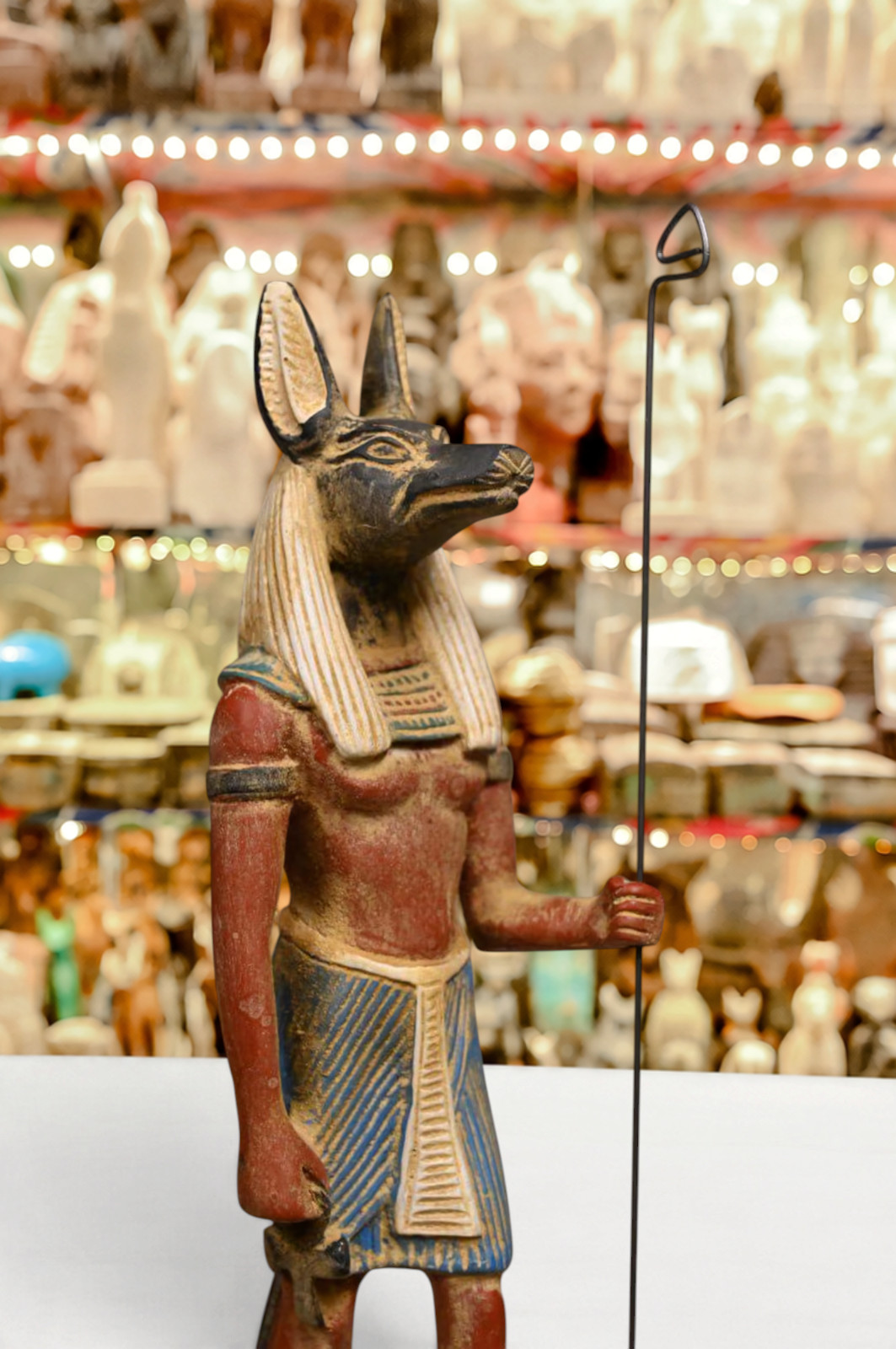 Egyptian Anubis Bust Statue Ancient Egypt God of Mummification Handmade Decor