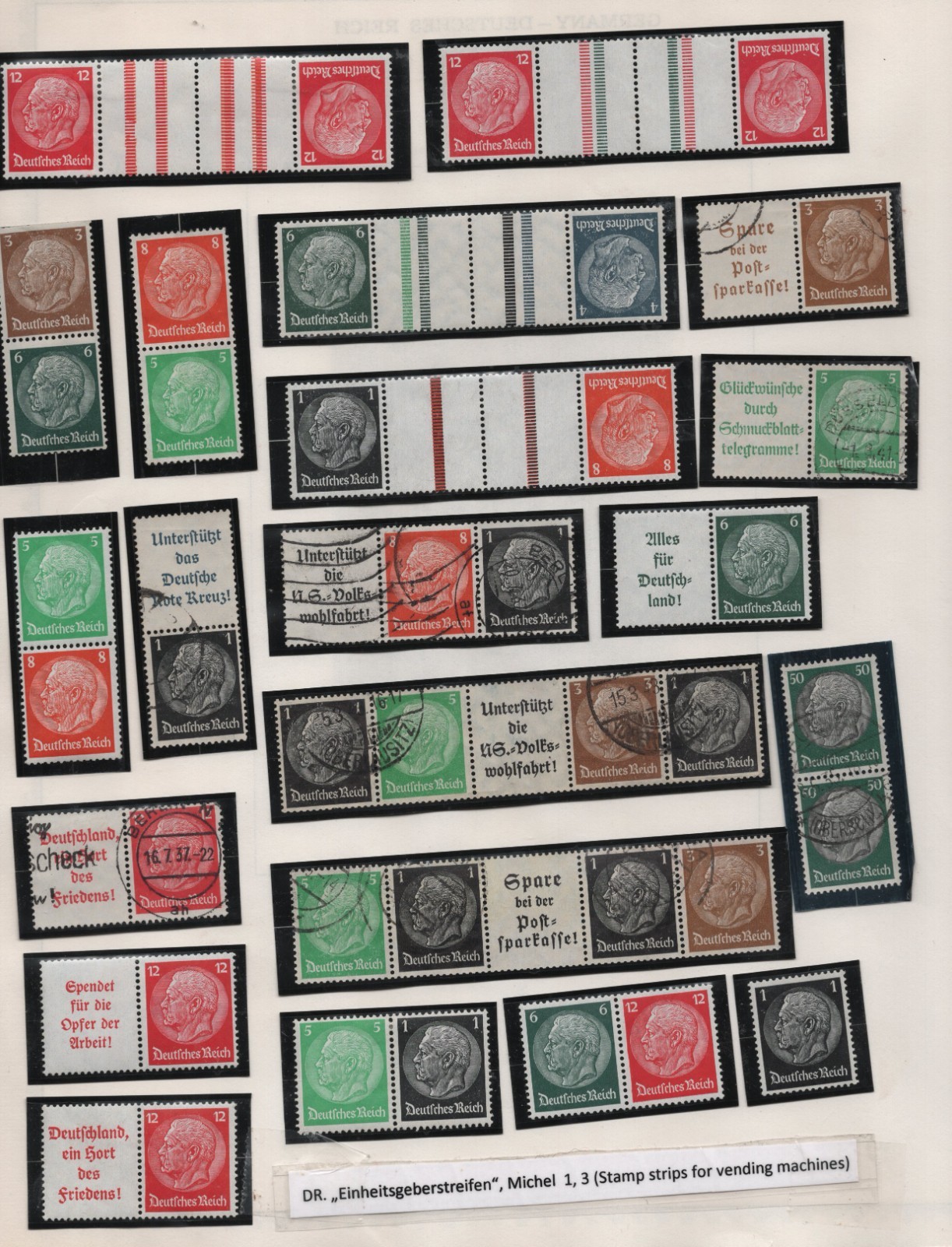 GERMANY 1932-1937 SPECIALIZED COLLECTION OF 245 STAMPS MINT & USED