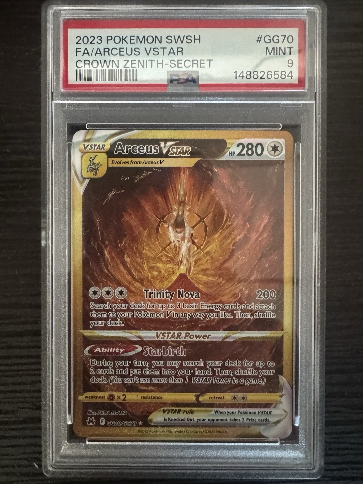 Arceus VSTAR (Secret) GG70/GG70 SWSH: Crown Zenith: Galarian Gallery PSA 9 Arceus VSTAR (Secret) GG70/GG70 SWSH: Crown Zenith: Galarian Gallery PSA 9