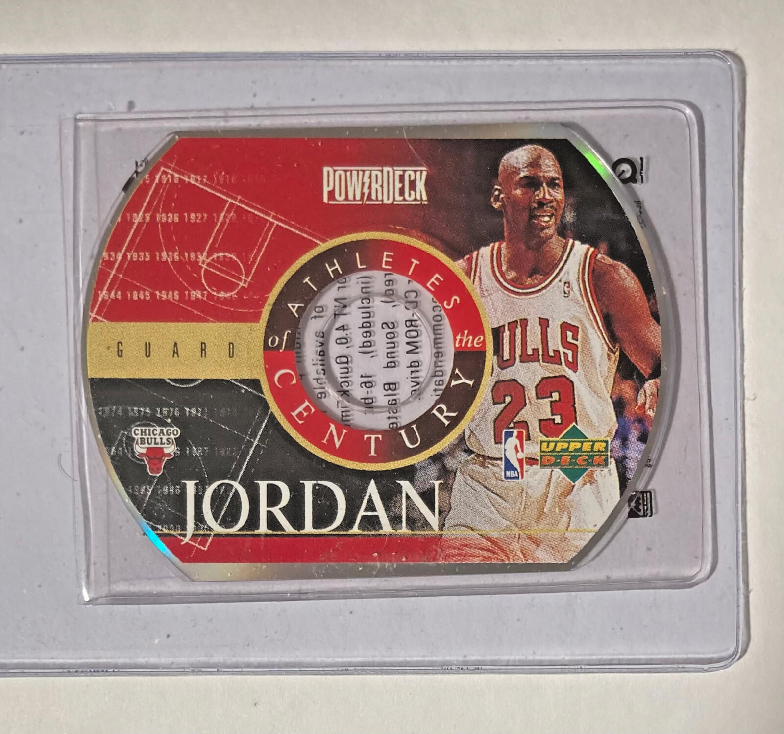 1999/00  MICHAEL JORDAN NEW UNUSED UD ATHLETES OF THE CENTURY POWERDECK CD DISC