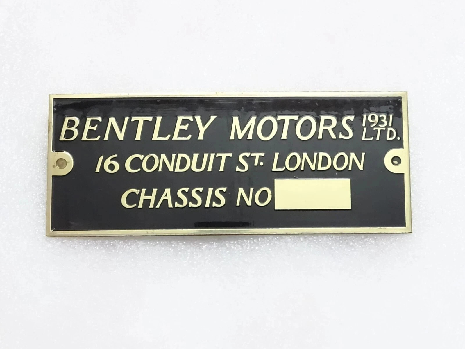 3X DATA PLATES Bentley Motors 1931 Chassis Number Data Plate Aluminum Vin#21A22