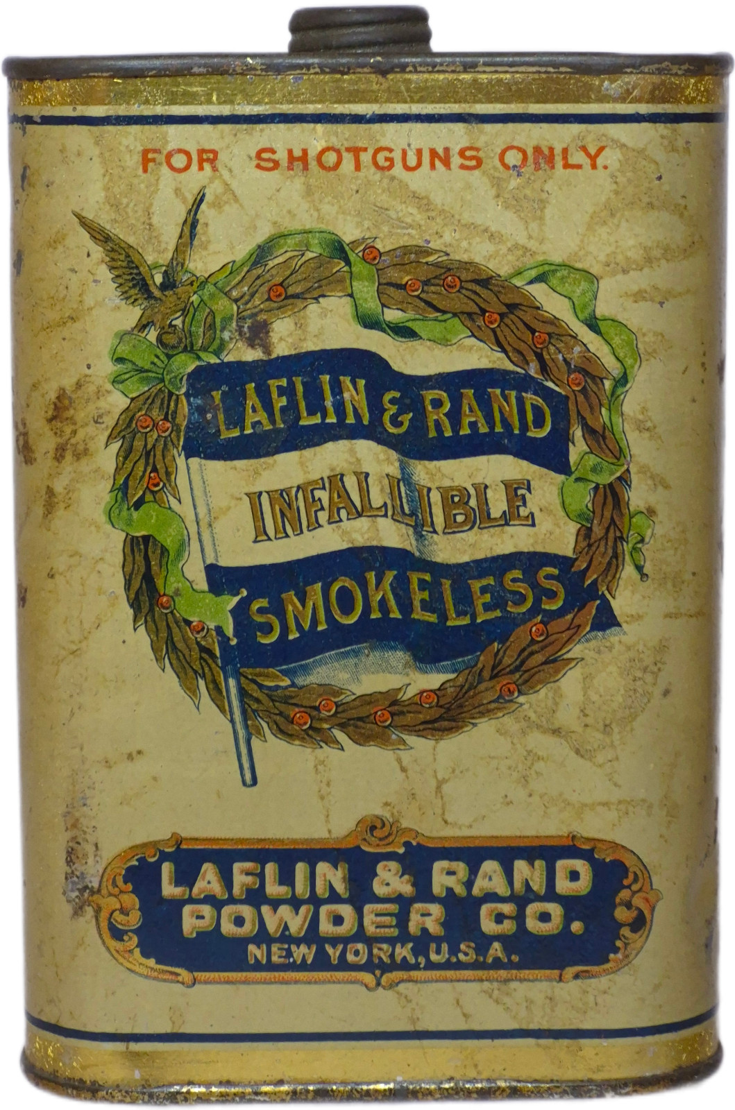 Laflin & Rand Infallible Smokeless Shotgun Powder Tin Early 1900s EMPTY