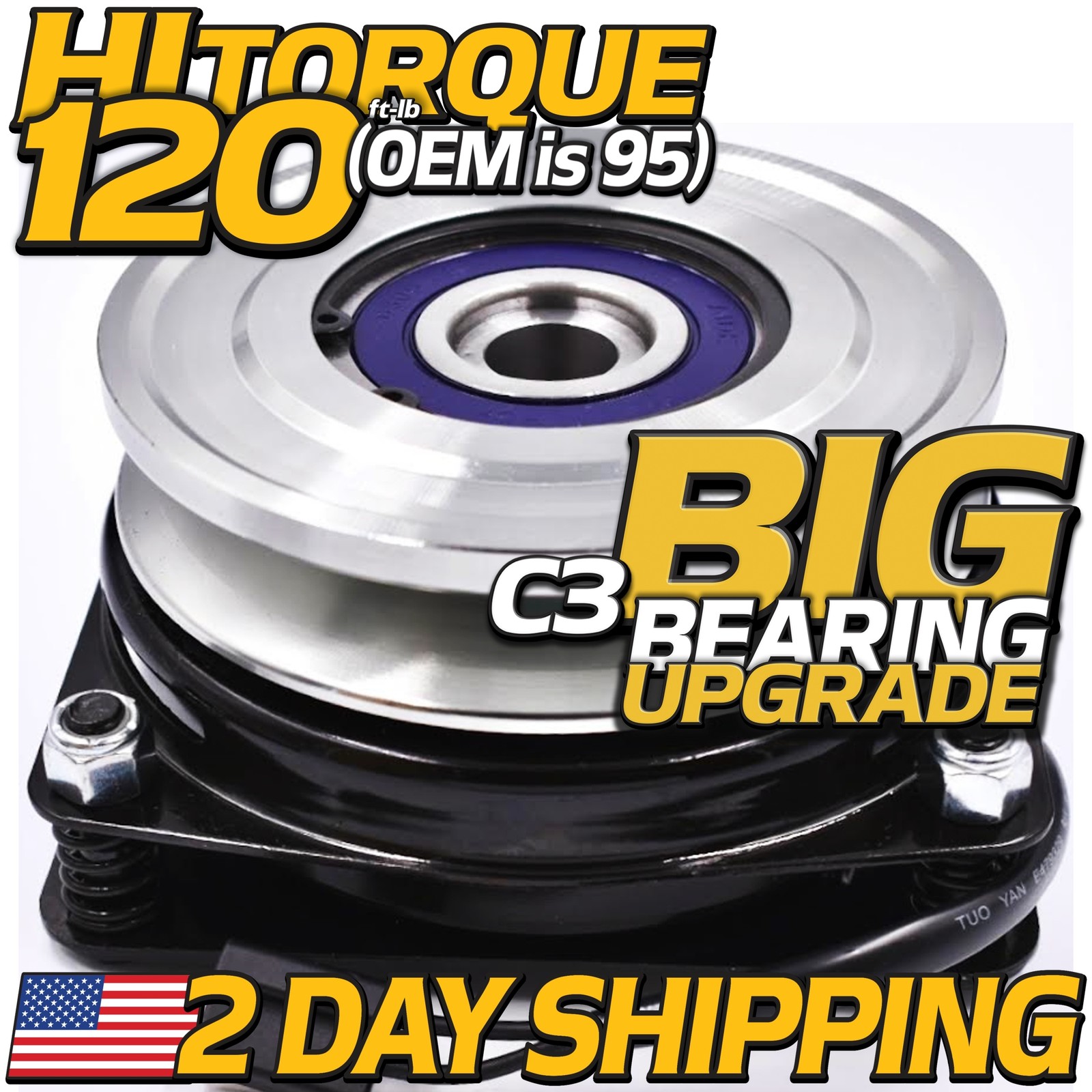 HiTorque 120ftlb PTO Blade Clutch for Toro 54-0220 44-0770 MA-GT-TRO MA-GT-TROC HiTorque 120ftlb PTO Blade Clutch for Toro 54-0220 44-0770 MA-GT-TRO MA-GT-TROC