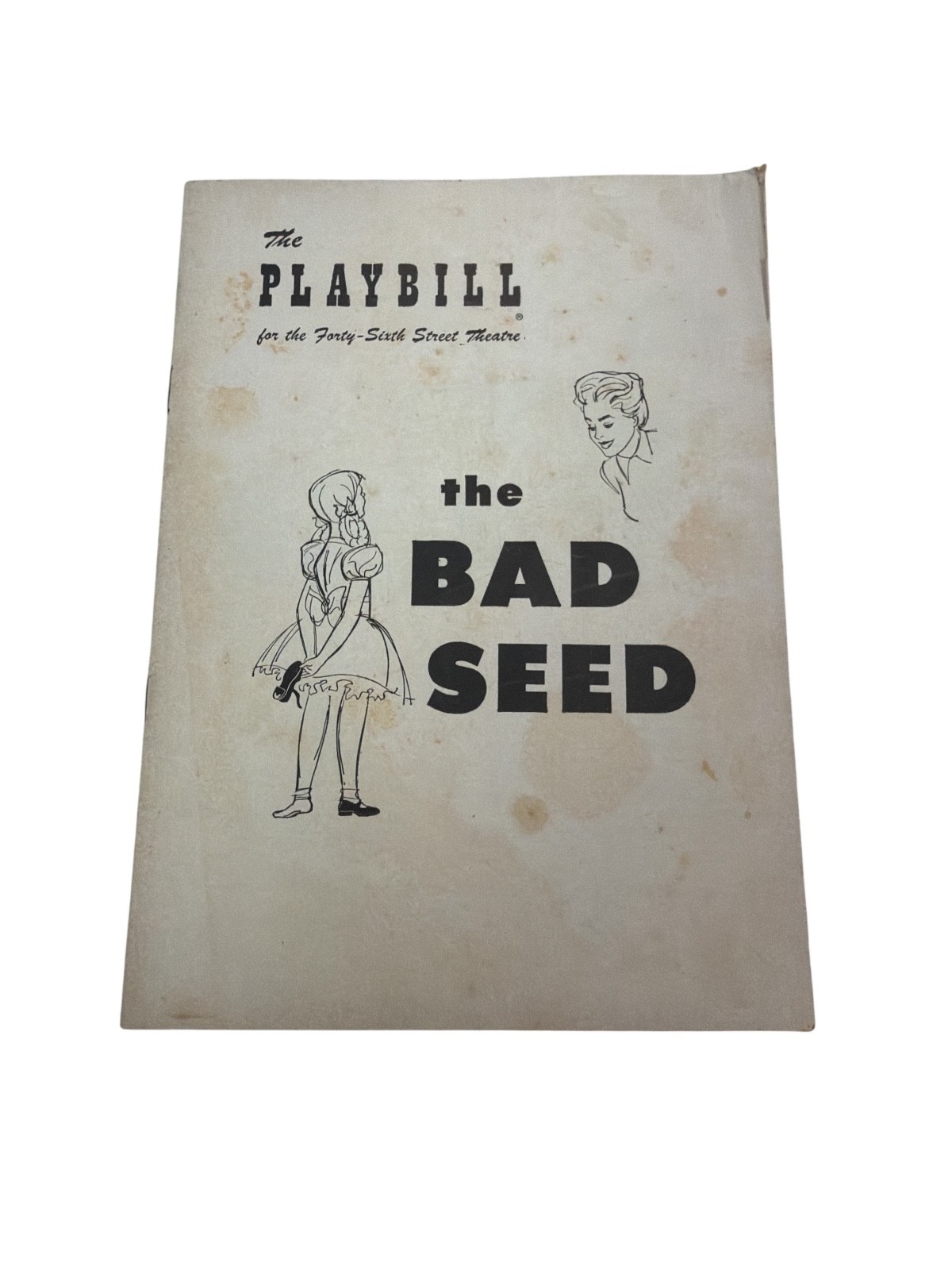 1955 The Bad Seed Playbill Nancy Kelly Patty McCormack