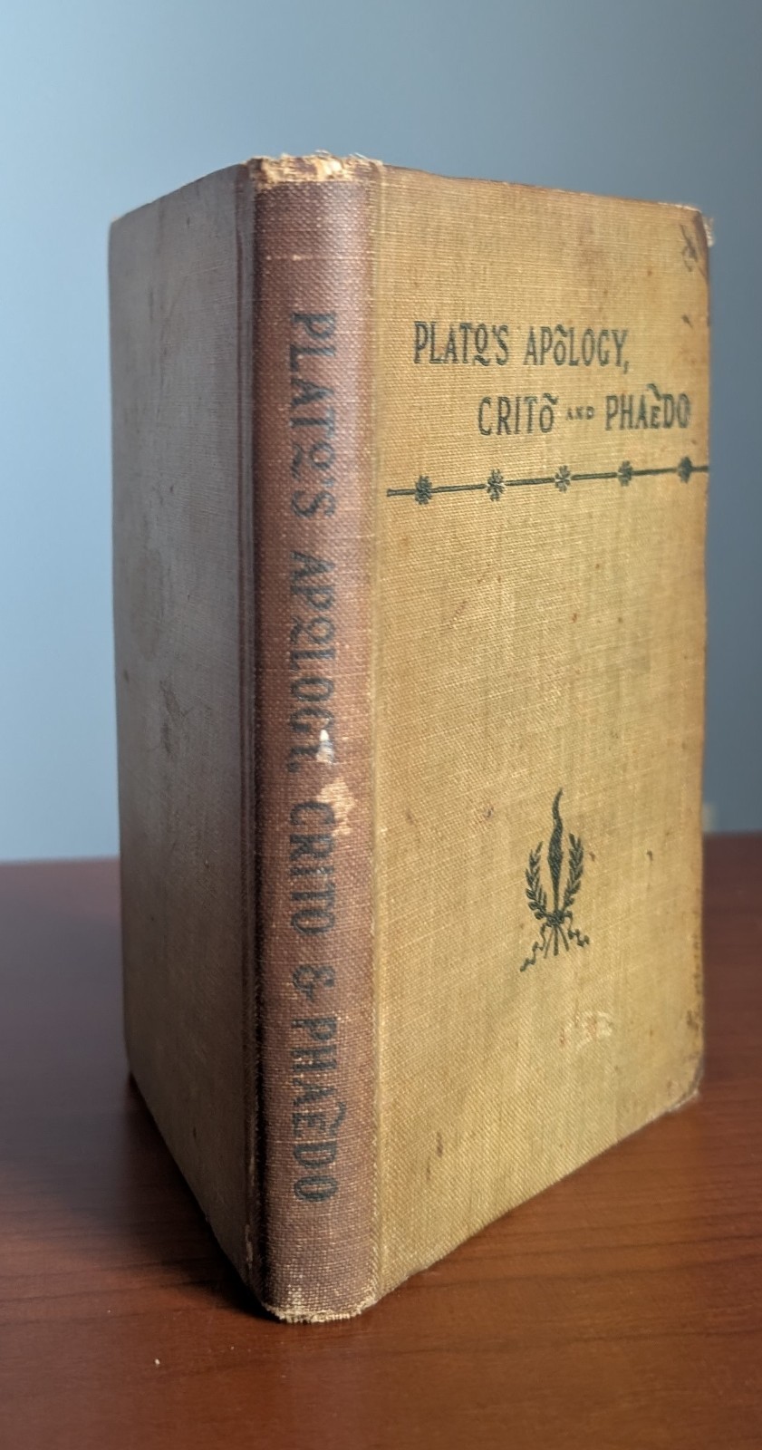 1897 Plato\'s Apology Crito and Phaedo Socrates Henry Cary Antique Hardcover