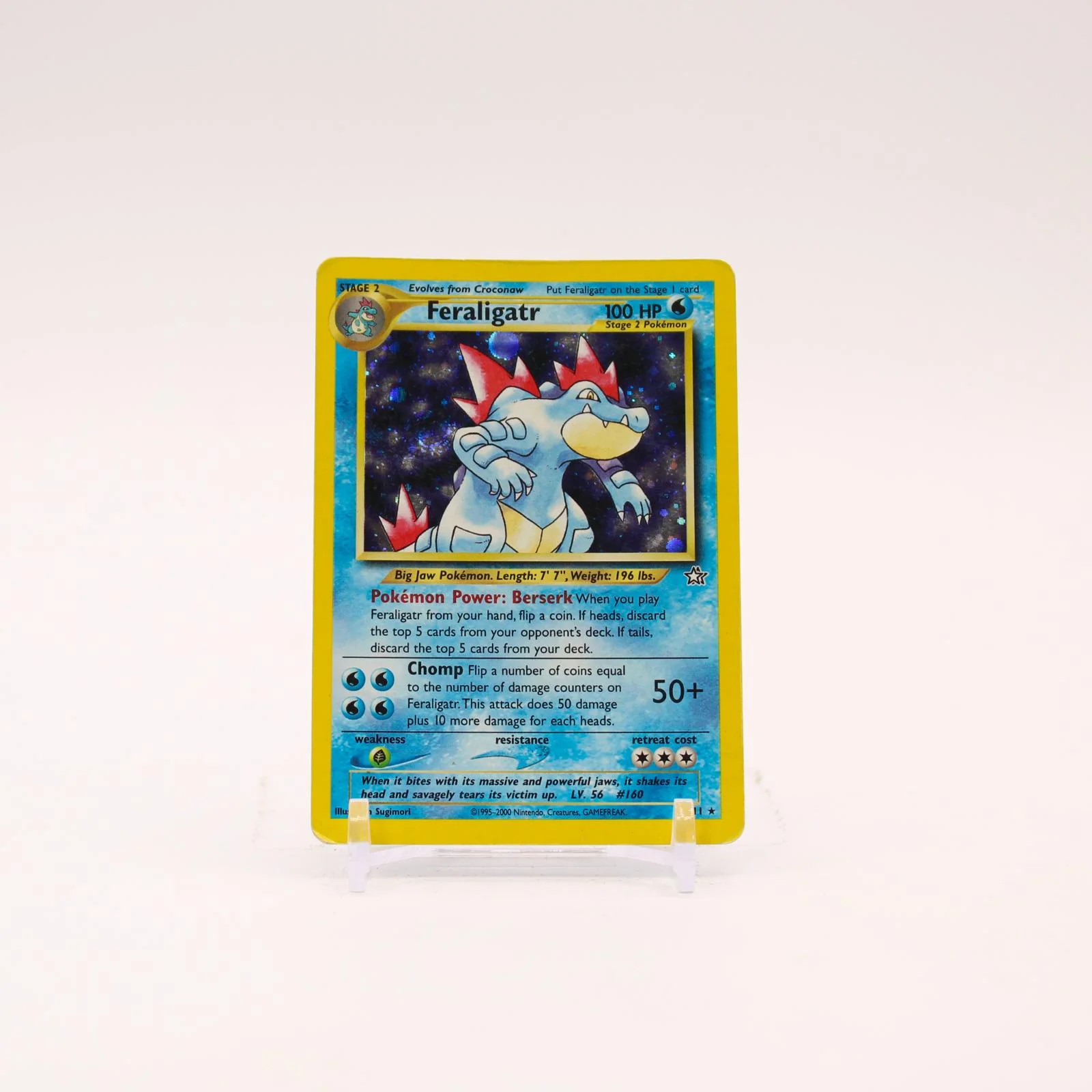Feraligatr - 4/111 Neo Genesis Unlimited Holo Rare SWIRL Pokemon - HP Feraligatr - 4/111 Neo Genesis Unlimited Holo Rare SWIRL Pokemon - HP