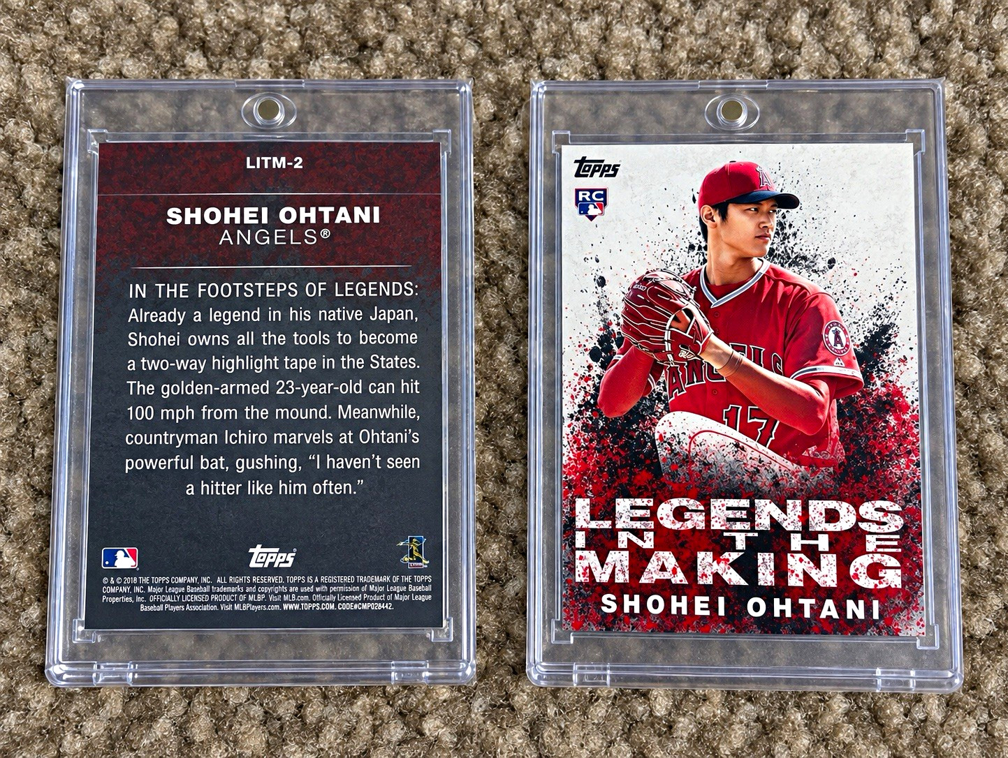 Topps 2018 Legends in the Making Series 2 Shohei Ohtani RC Insert LITM-2 Topps 2018 Legends in the Making Series 2 Shohei Ohtani RC Insert LITM-2