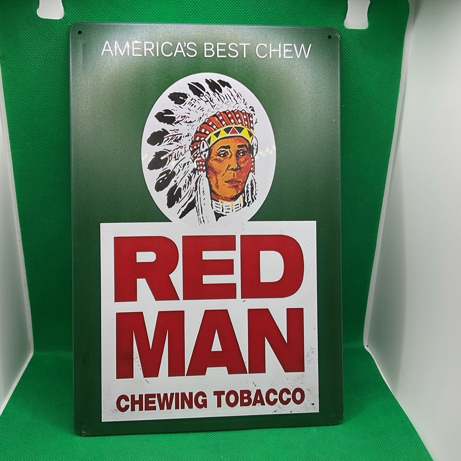 Red Man Chewing Tobacco-Metal Sign for Bar/Garage/ Mancave/Office Red Man Chewing Tobacco-Metal Sign for Bar/Garage/ Mancave/Office