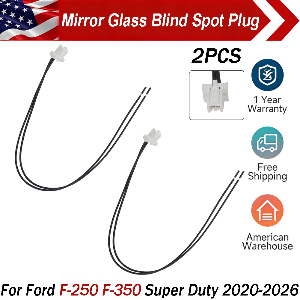 2PCS Blind Spot Mirror Glass Plug Set For Ford F250 F350 Super Duty 2020-26