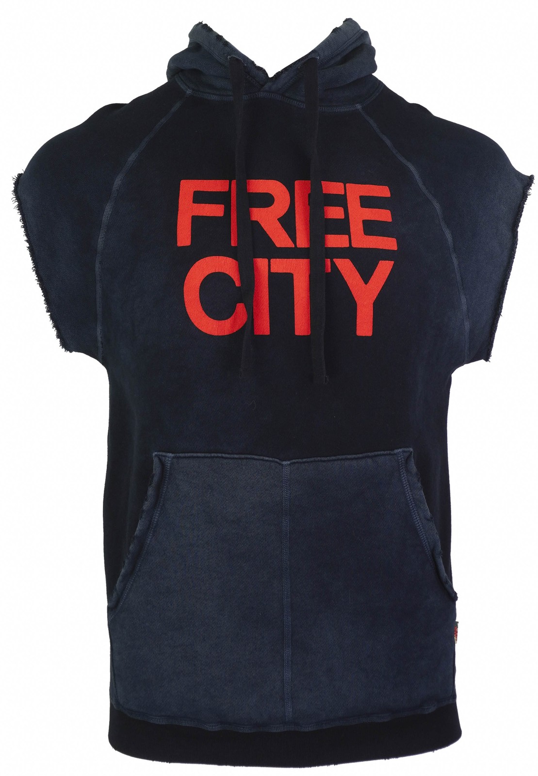 Free City Cutoff Sweatshirt Mens S Overdyed Blue Cotton ($478 Retail) NWT