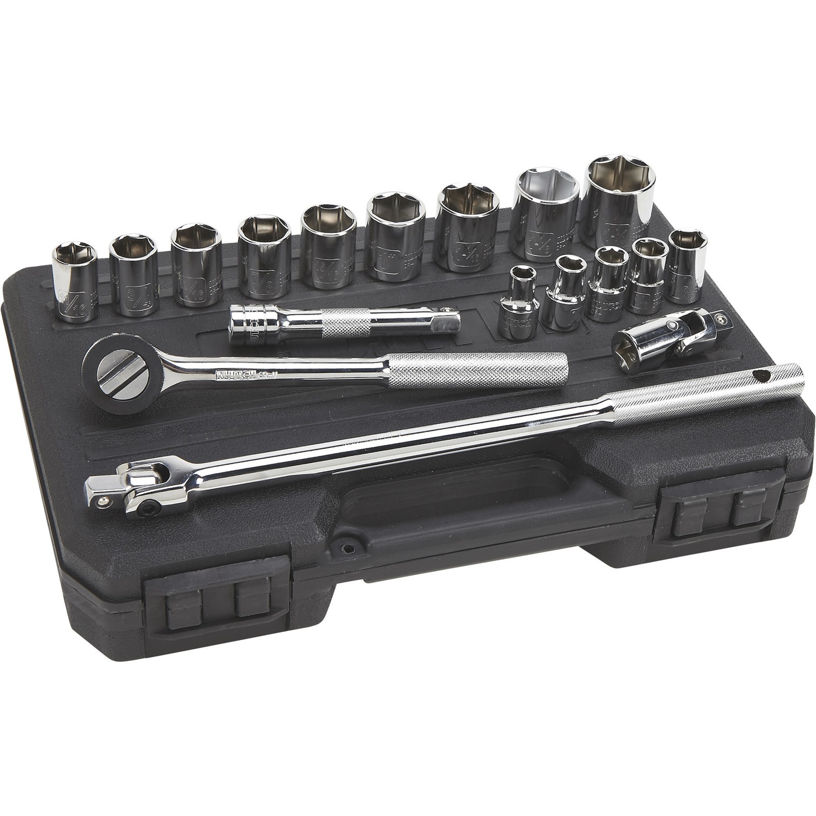 Klutch 1/2in.-Drive SAE Socket Set, 18-Pc. Klutch 1/2in.-Drive SAE Socket Set, 18-Pc.