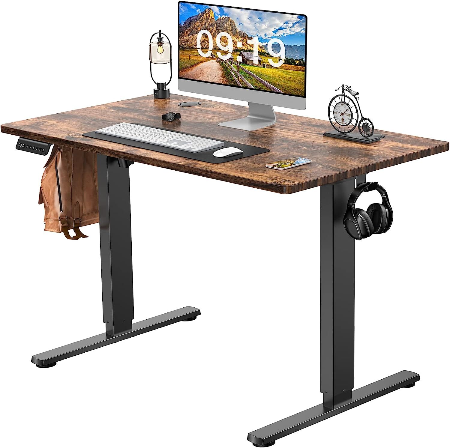 40-63 Inch Electric Height Adjustable Desk Home Office Standing Computer Table
