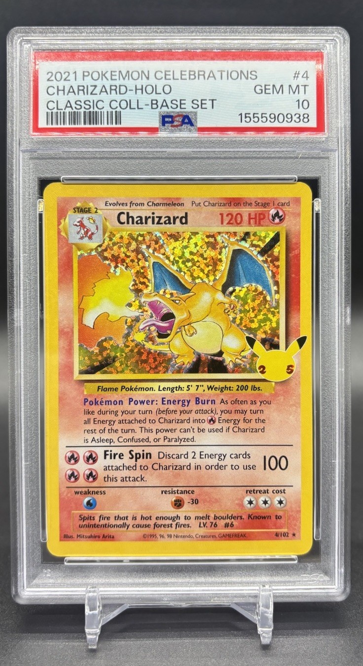 2021 POKEMON CELEBRATIONS CLASSIC COLLECTION #4 CHARIZARD-HOLO PSA 10