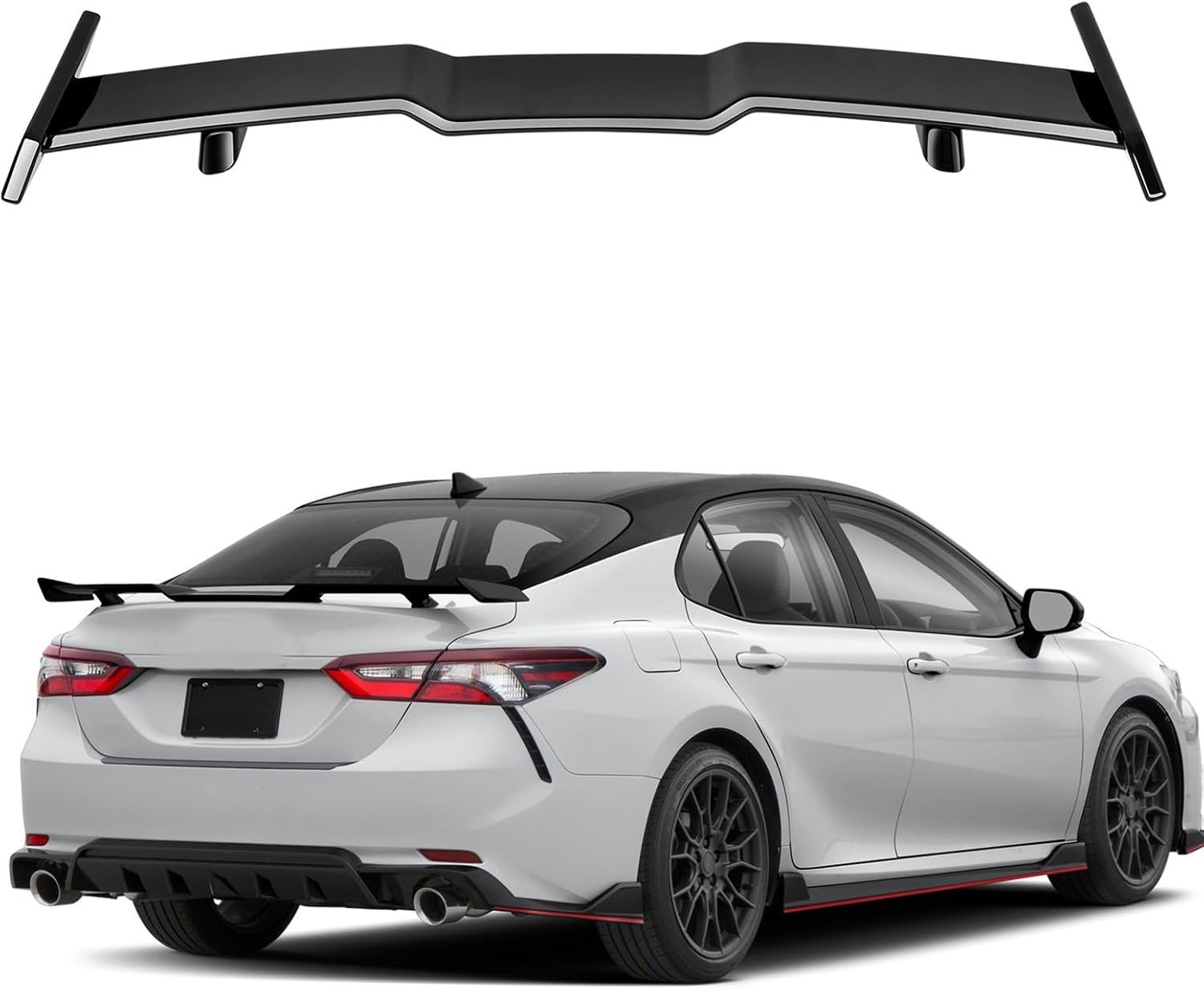 57Inch Universal Rear Spoiler Wing,Gloss Black Car Wing Trunk Rear Spoiler ....