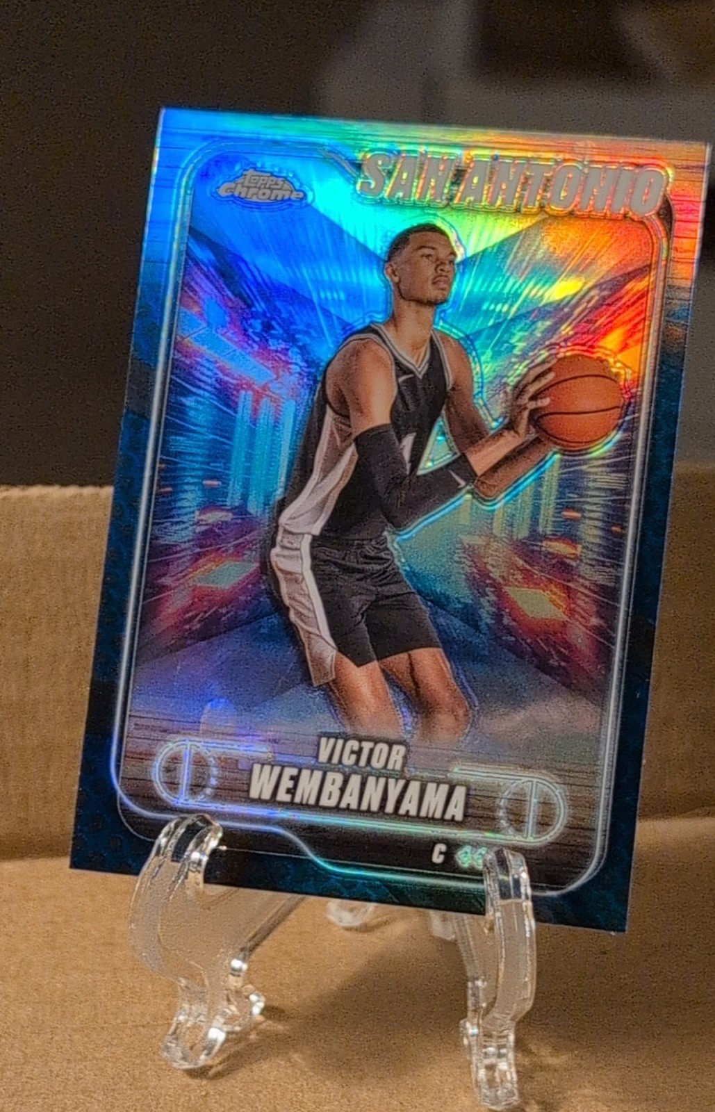 2024-25 Topps Chrome - Victor Wembanyama #193 Blue Refractor /150