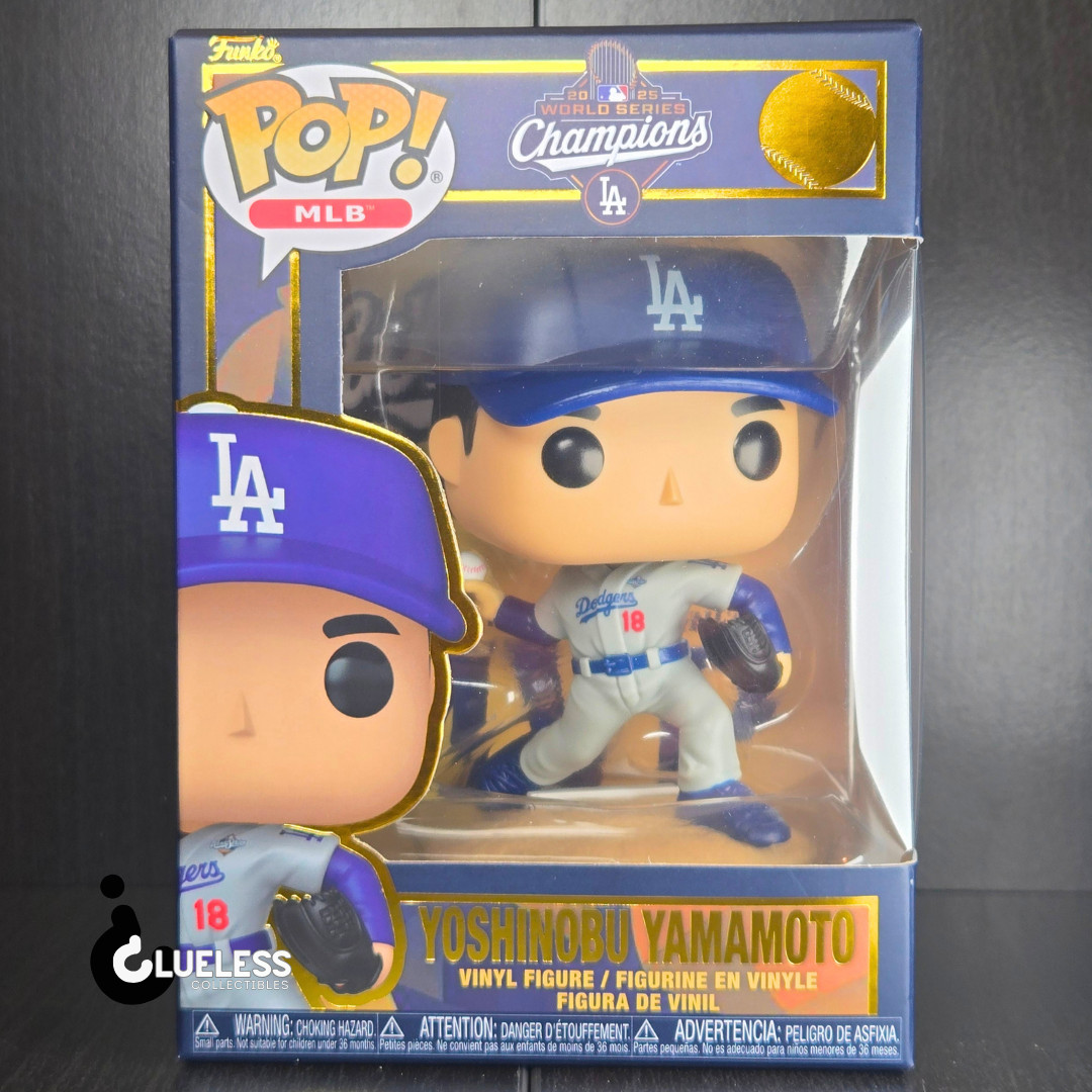 Funko Pop MLB Dodgers Yoshinobu Yamamoto 2025 World Series MVP & Pop Protector