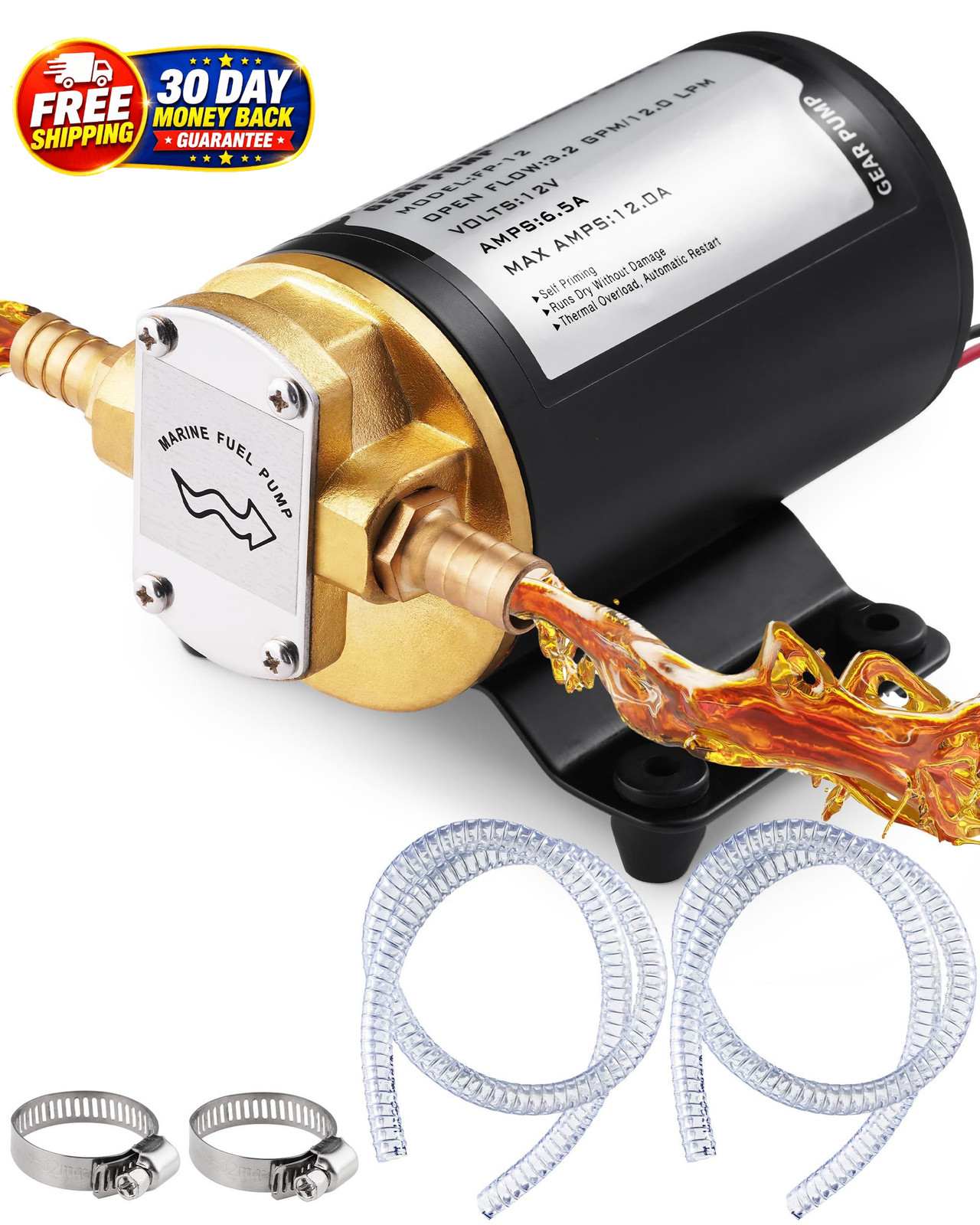 12V Oil Extractor Pump, 3.2GPM Electric Gear Oil Pump, Self Priming Fluid Transf 12V Oil Extractor Pump, 3.2GPM Electric Gear Oil Pump, Self Priming Fluid Transf