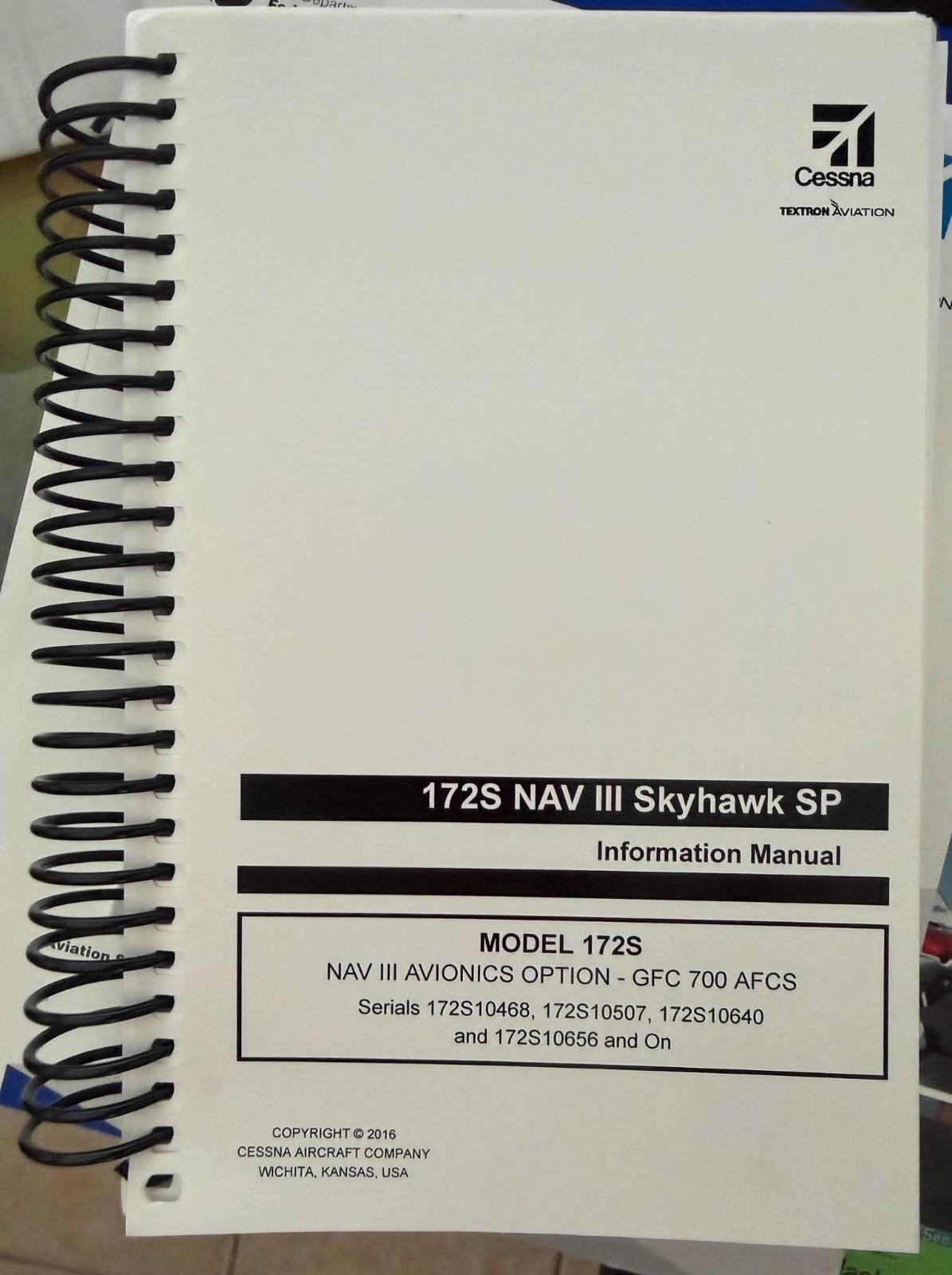 172S NAV III Cessna Skyhawk SP Information Manual Book 172S NAV III Cessna Skyhawk SP Information Manual Book
