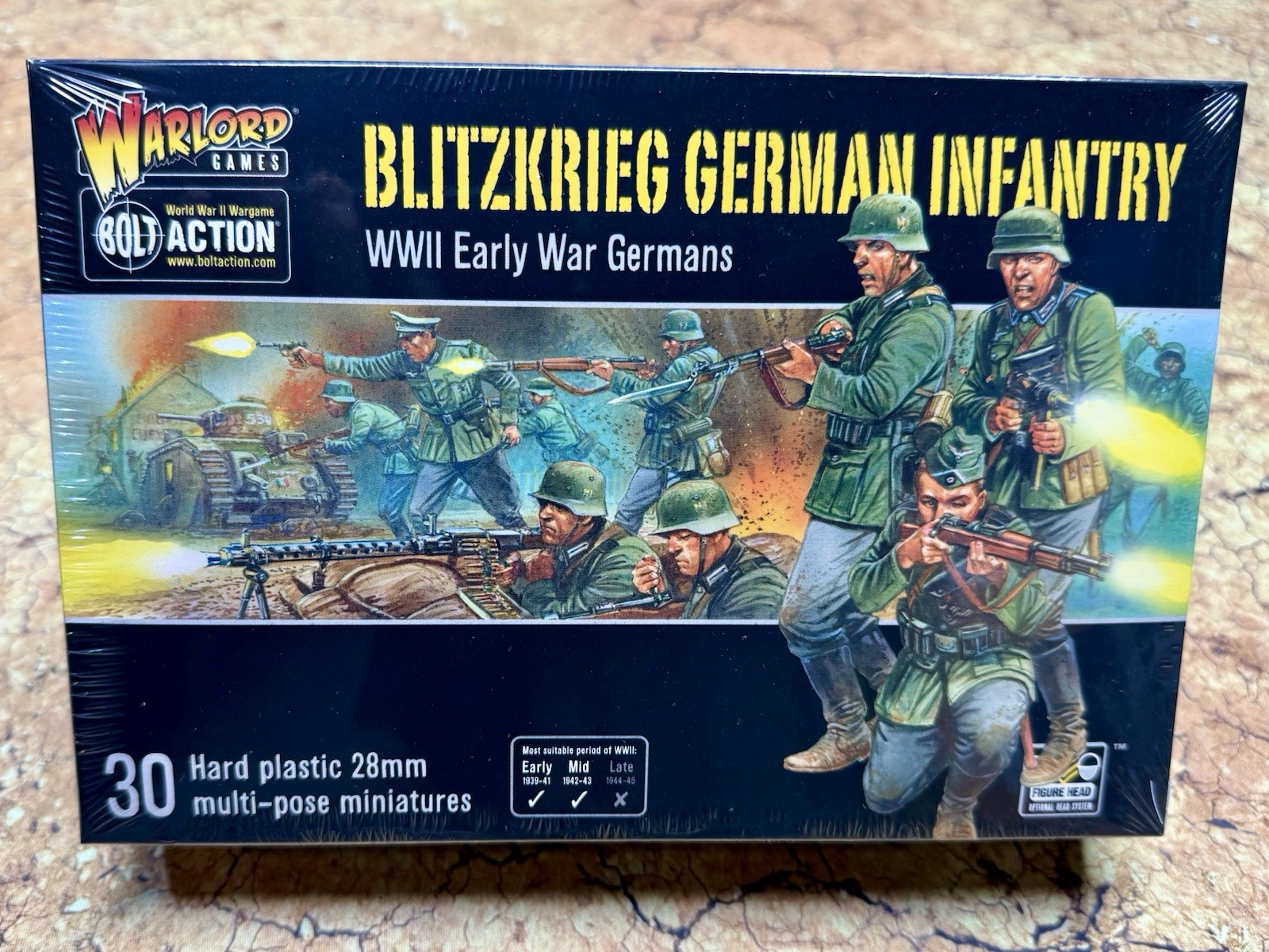 Warlord Games Bolt Action Blitzkrieg German Infantry 30 Miniatures 28mm WWII NIB