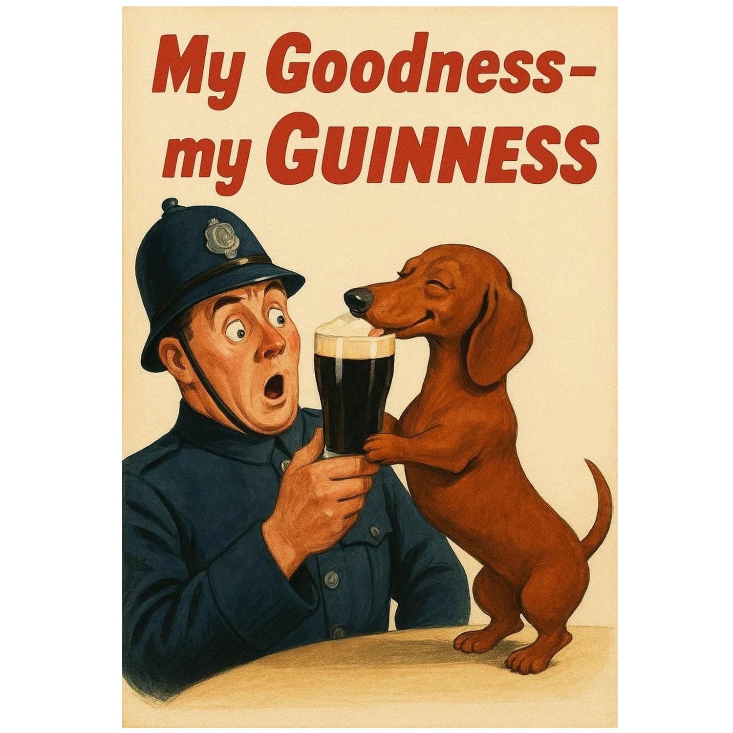 My Goodness My Guinness Vintage Advertising Art Poster
