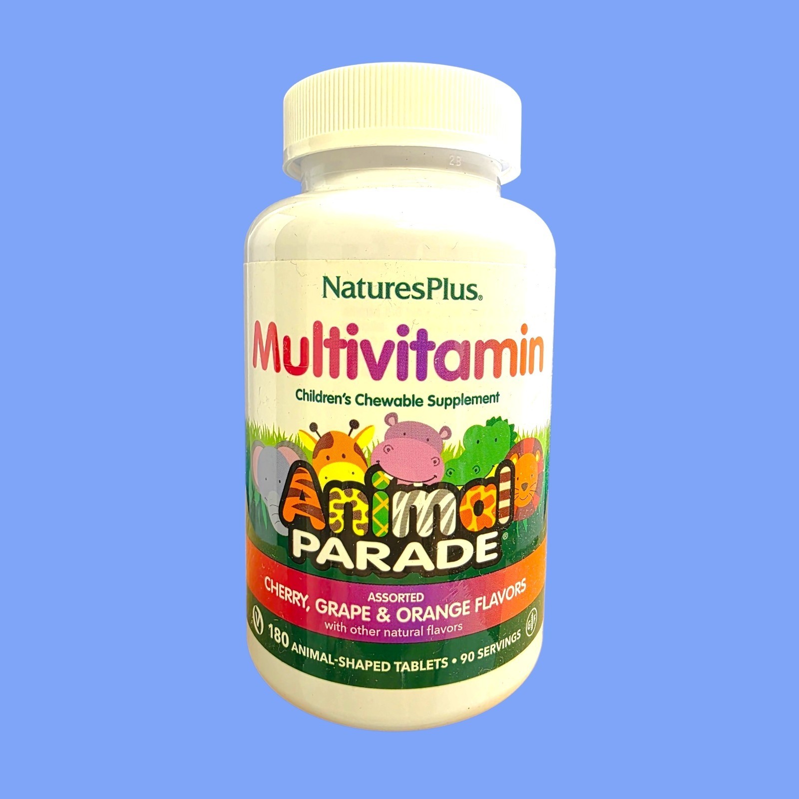 Naturesplus Animal Parade Childrens Multi Assorted Cherry Orange 180 Chewable Naturesplus Animal Parade Childrens Multi Assorted Cherry Orange 180 Chewable
