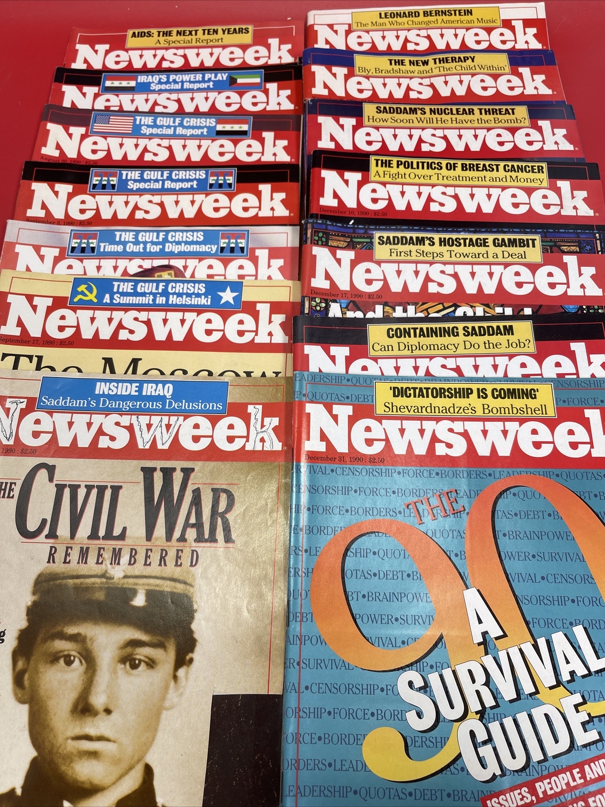 Vintage Newsweek Magazines Lot 14 1990 ( June - Dec) Vintage Newsweek Magazines Lot 14 1990 ( June - Dec)