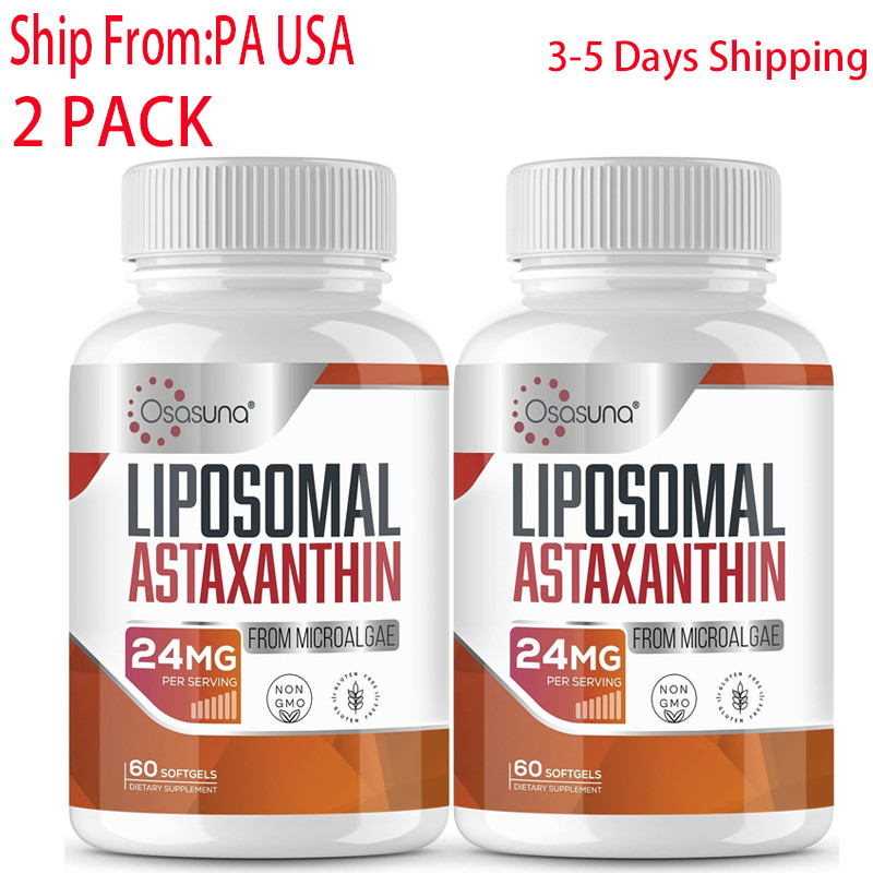 2Pack Ultra Absorbable Liposomal Astaxanthin 24mg Daily Antioxidant Boost 2Pack Ultra Absorbable Liposomal Astaxanthin 24mg Daily Antioxidant Boost