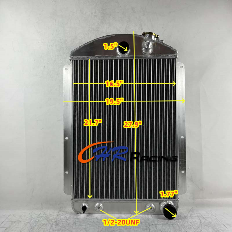 Aluminum Radiator For 1937 Chevrolet Master Car V8 Conversion Chevy Config