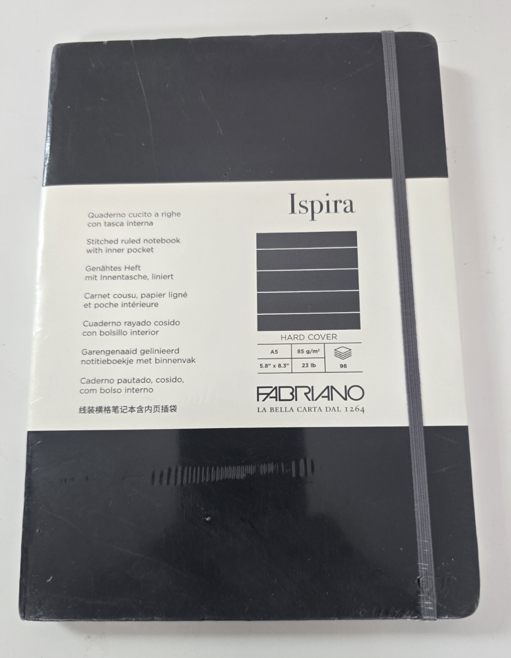 Fabriano Ispira Black A5 Hard Cover Ruled Notebook Journal 96 Pages Paper Fabriano Ispira Black A5 Hard Cover Ruled Notebook Journal 96 Pages Paper