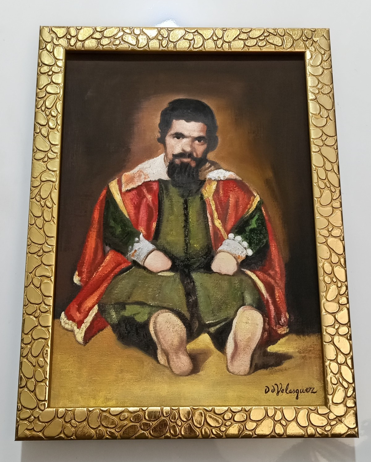Diego Velazquez , Painting Oil On Canvas , signed stamped vintage.